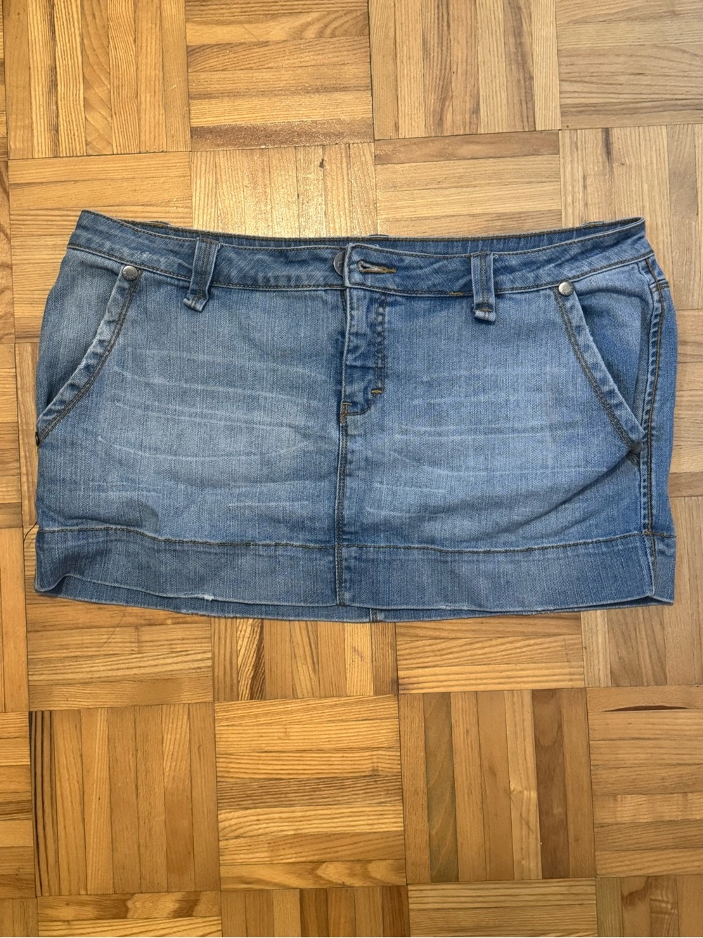 Vintage Lightwash Denim Mini Skirt